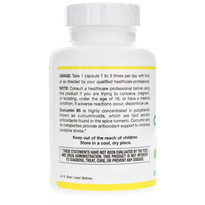 Curcumin 95 500 Mg, 60 Capsules | Куркумин 95 500 мг, 60 капсул
