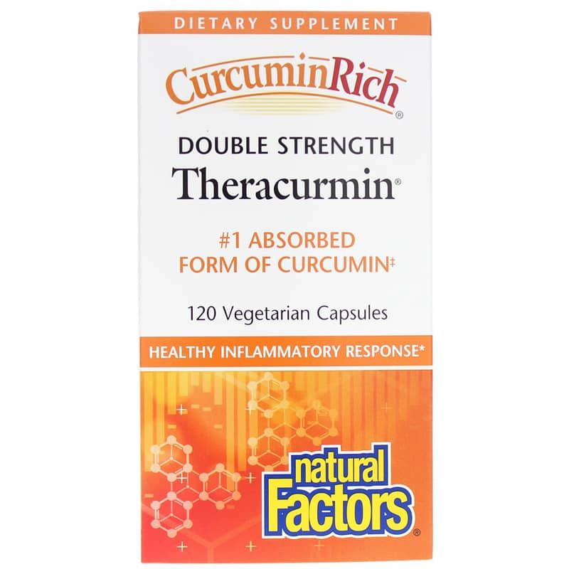 CurcuminRich Double Strength Theracurmin, 120 Veg Capsules | КуркумінРіч подвійної сили теракурмін, 120 вегетеріанських капсул
