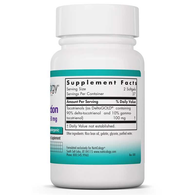 Delta-Fraction Tocotrienols 50 Mg, 75 Softgels, Nutricology | Токотрієноли дельта-фракції 50 мг, 75 м'яких таблеток, nutricology