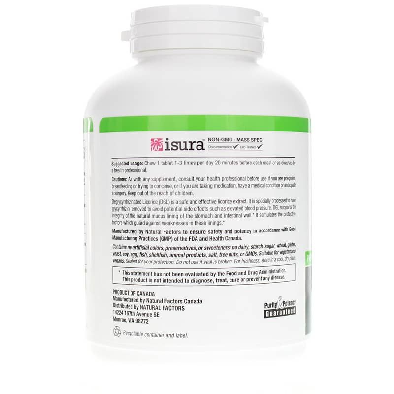 DGL Deglycyrrhizinated Licorice Root Extract Chewable, 180 Chewable Tablets | DGL деглицирризированный экстракт корня солодки жевательный, 180 жевательных таблеток