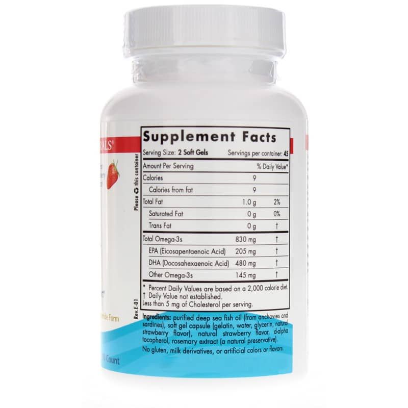DHA Strawberry, 90 Softgels | Полуниця з ДГК, 90 гелевих капсул