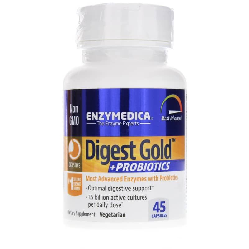 Digest Gold + Probiotics, 45 Capsules | Дижестив золотой и пробиотики, 45 капсул