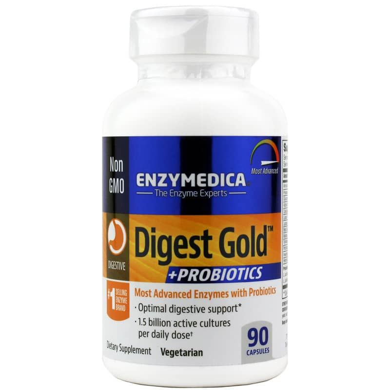 Digest Gold + Probiotics, 90 Capsules | Дижестив золотий і пробіотики, 90 капсул