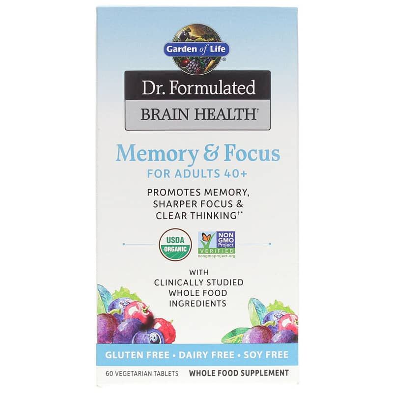 Dr. Formulated Brain Health Memory &amp; Focus for Adults 40+ | Dr. formulated здоров'я мозку пам'ять і концентрація уваги для дорослих 40+