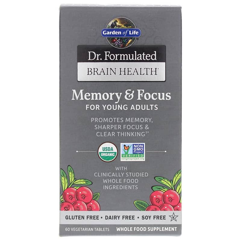 Dr. Formulated Brain Health Memory &amp; Focus for Young Adults | Доктор формула здоров'я мозку пам'ять і концентрація уваги для молодих дорослих