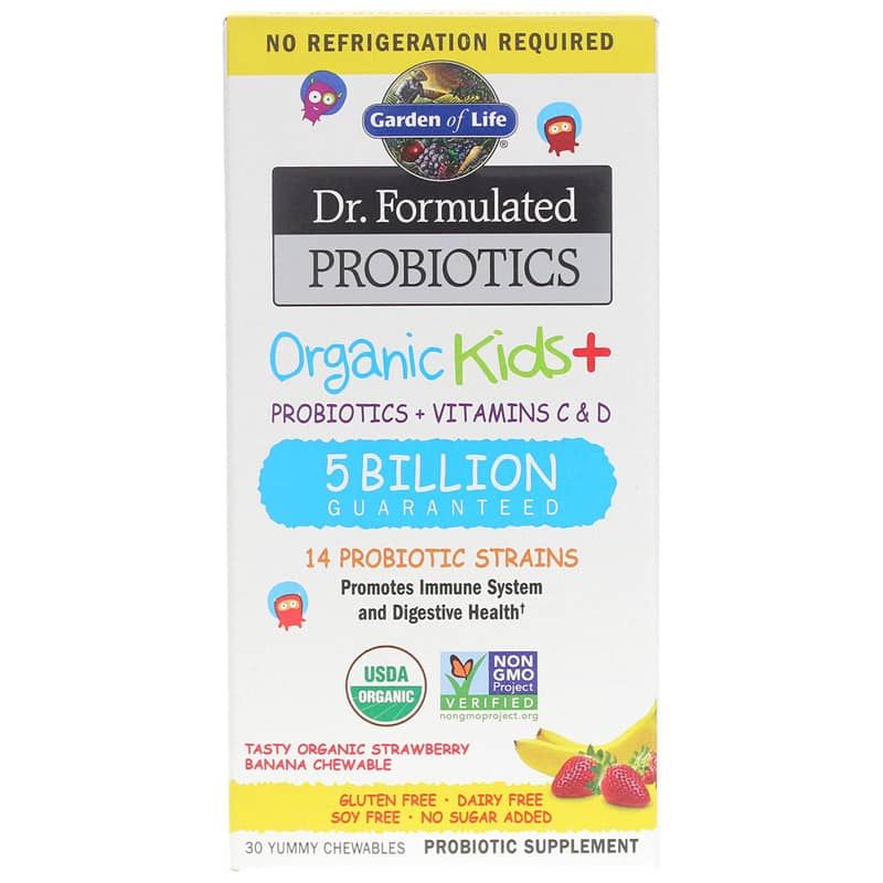 Dr. Formulated Probiotics Kids+ Shelf-Stable, Strawberry Banana | Доктор розробив пробіотики kids+ зі строком придатності до зберігання, Полуниця Банан
