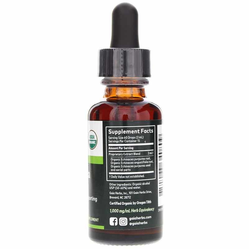 Echinacea Supreme Liquid Certified Organic, 1 Oz | Эхинацея супер жидкая сертифицированная органическая, 1 унция