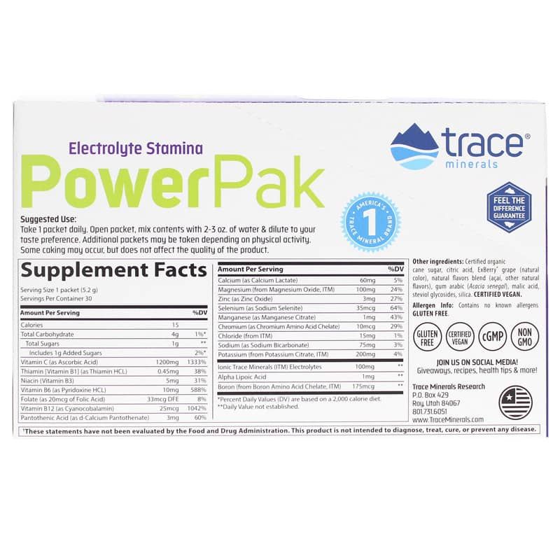 Electrolyte Stamina Power Pak, Acai Berry | Электролит stamina power pak, Ягода акаи