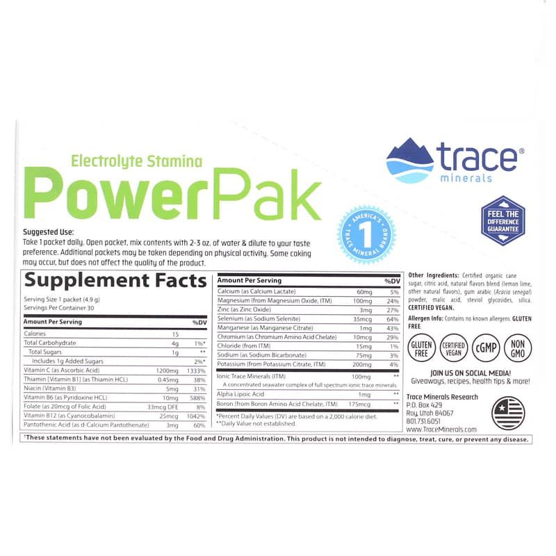 Electrolyte Stamina Power Pak, Lemon Lime | Электролит stamina power pak, Лимон-лайм