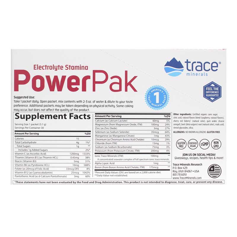 Electrolyte Stamina Power Pak, Raspberry | Электролит stamina power pak, Малина