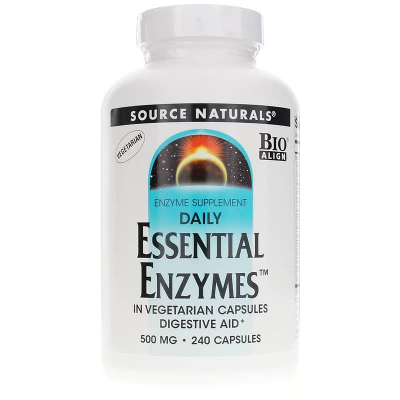 Essential Enzymes 500 Mg Vegetarian, 240 Veg Capsules | Основні ферменти 500 мг вегетаріанські, 240 вегетеріанських капсул