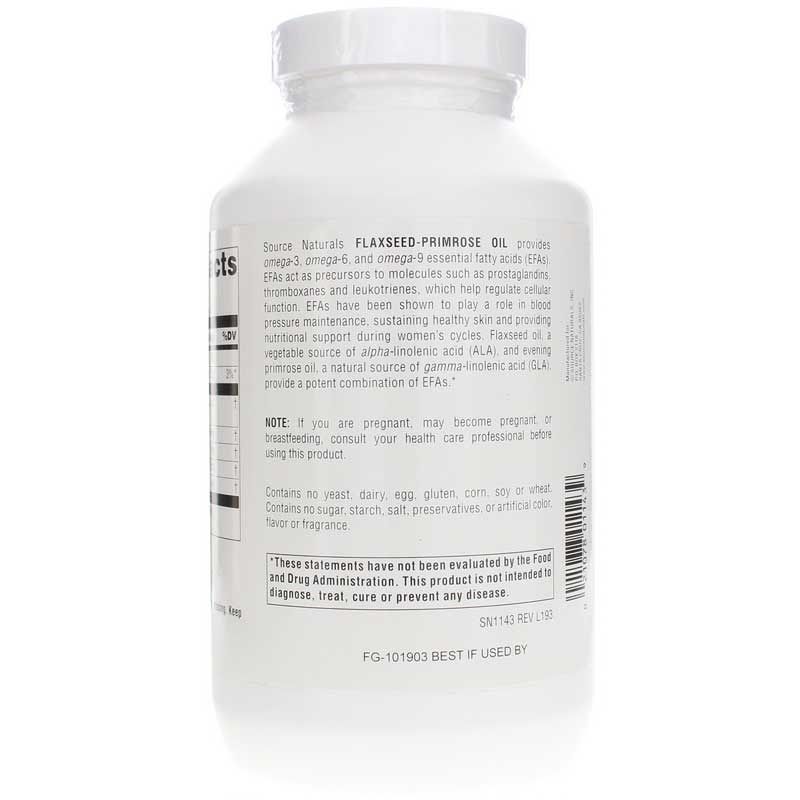 Flax Seed-Primrose Oil, 180 Softgels | Масло семян льна и примулы, 180 гелевых капсул