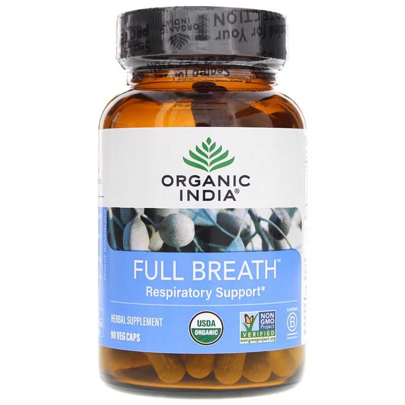 Full Breath, 90 Veg Capsules | Полный вдох, 90 вегетерианских капсул