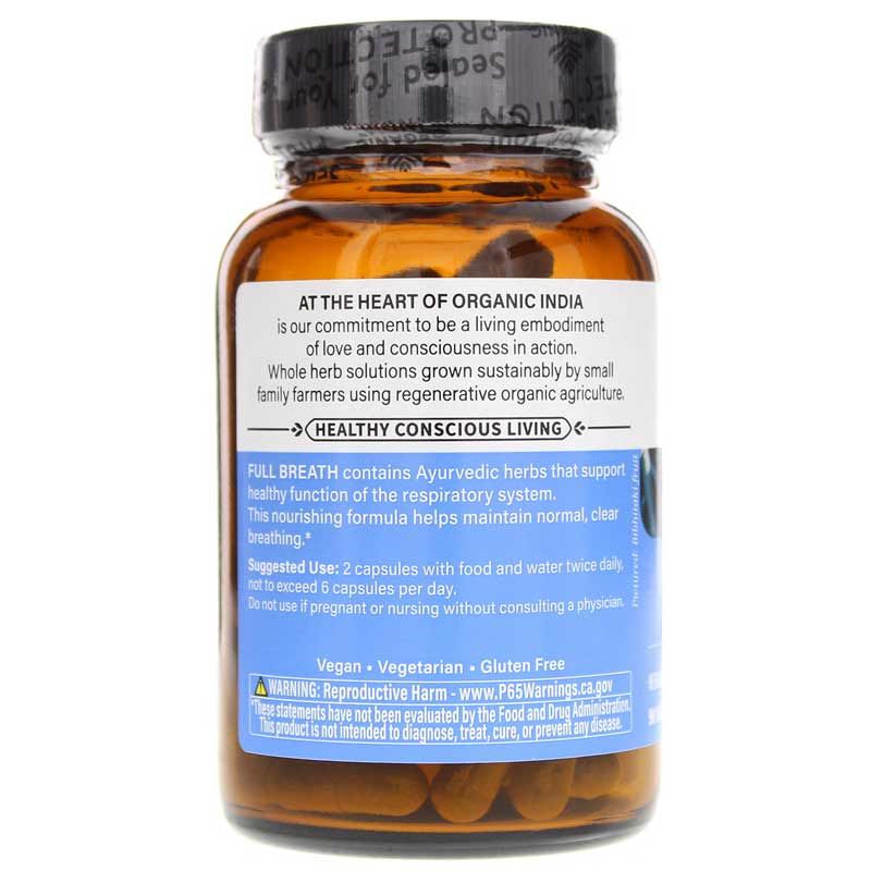 Full Breath, 90 Veg Capsules | Полный вдох, 90 вегетерианских капсул