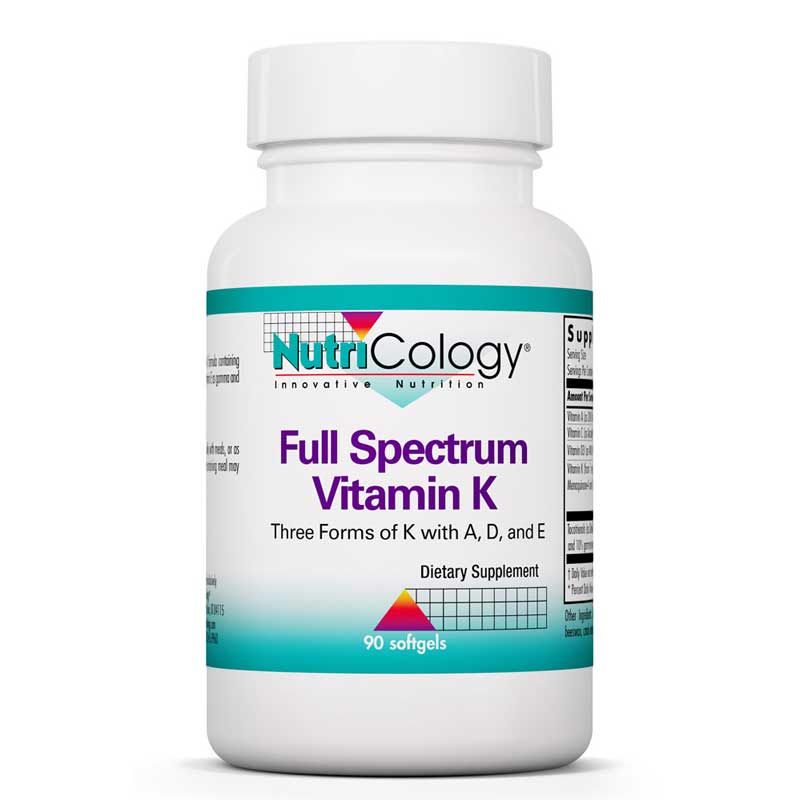 Full Spectrum Vitamin K, 90 Softgels, Nutricology | Вітамін К повного спектра дії, 90 м'яких таблеток, nutricology