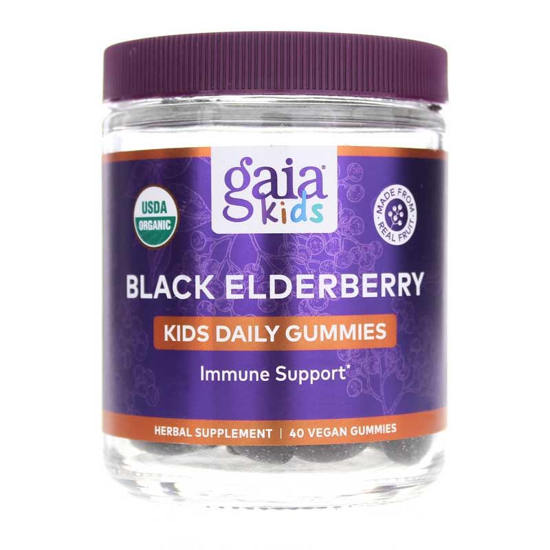 Gaia Kids Black Elderberry Kids Daily Gummies, 40 Gummies | Gaia kids black elderberry kids daily gummies, 40 жевательных резинок
