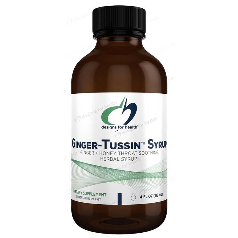 Ginger-Tussin Syrup, 4 Oz, Designs For Health | Імбирно-кашлюковий сироп, 4 унції, designs for health