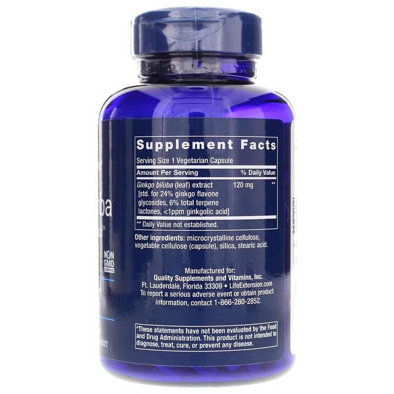 Ginkgo Biloba Certified Extract 120 Mg | Гінкго білоба сертифікований екстракт 120 мг