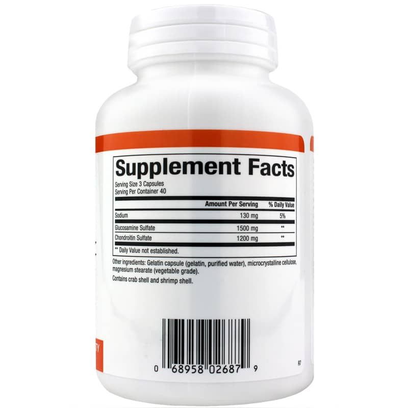 Glucosamine &amp; Chondroitin 500 Mg/400 Mg, 120 Capsules | Глюкозамін і хондроїтин 500 мг/400 мг, 120 капсул