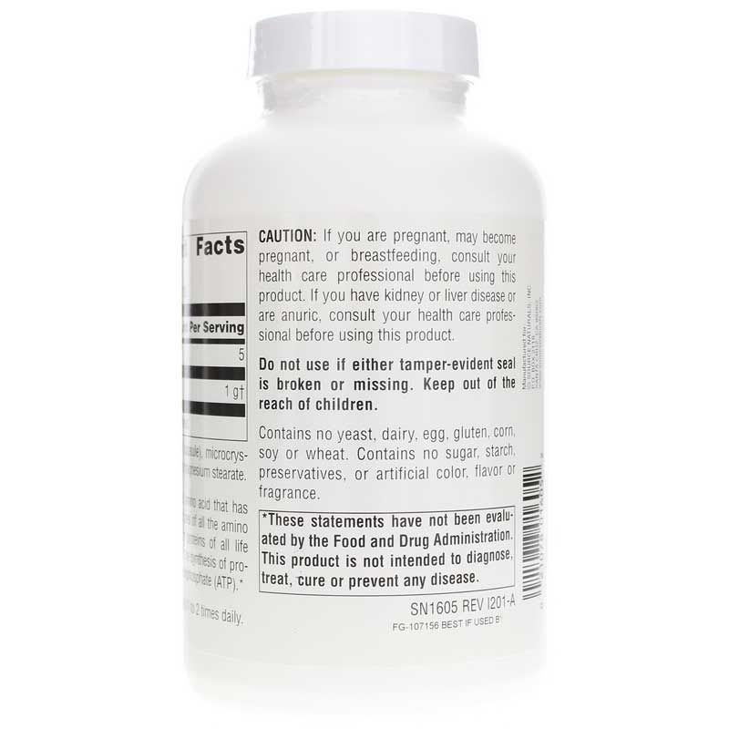 Glycine 500 Mg, 200 Capsules | Гліцин 500 мг, 200 капсул