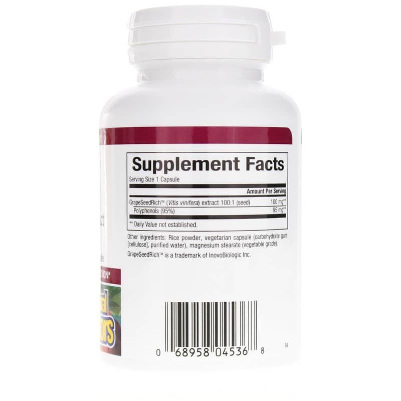 GrapeSeedRich Grape Seed Extract 100 Mg, 90 Veg Capsules | GrapeSeedRich екстракт виноградних кісточок 100 мг, 90 вегетеріанських капсул