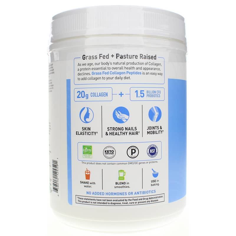 Grass Fed Collagen Peptides, Unflavored, 28 Servings | Коллагеновые пептиды растительного происхождения, Неароматизированный, 28 порций