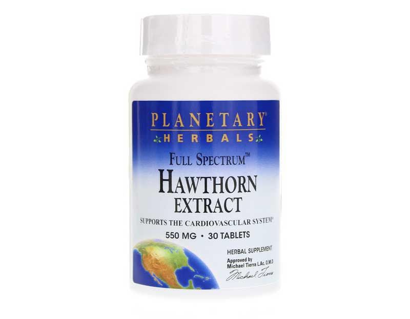 Hawthorn Extract 550 Mg Full Spectrum, 30 Tablets | Экстракт боярышника 550 мг полный спектр, 30 таблеток