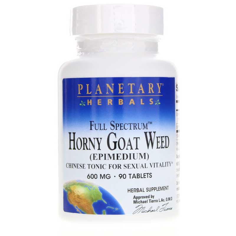 Horny Goat Weed 600 Mg Full Spectrum, 90 Tablets | Трава рогатого козла 600 мг полный спектр, 90 таблеток