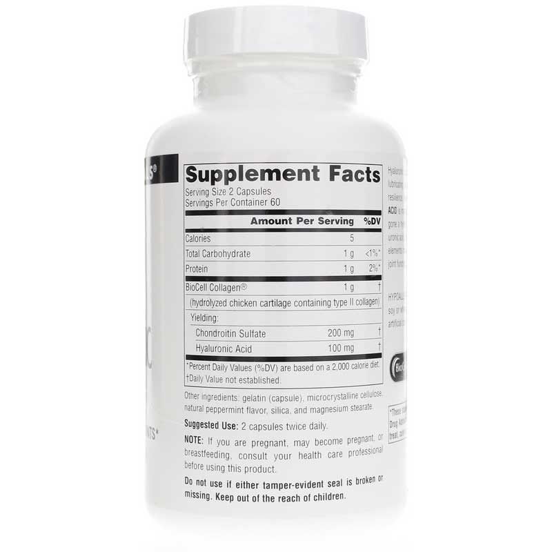 Hyaluronic Acid 50 Mg Capsules, 120 Capsules | Гіалуронова кислота 50 мг капсули, 120 капсул