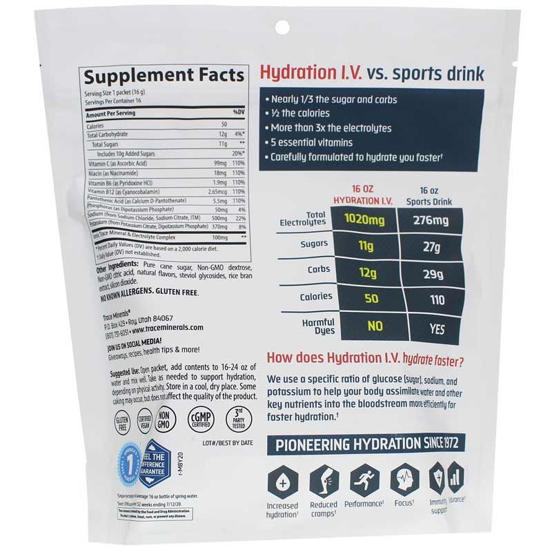 Hydration I.V. Electrolyte Drink Paks - Raspberry Lemonade | Пакеты с электролитными напитками для внутривенного вливания - малиновый лимонад