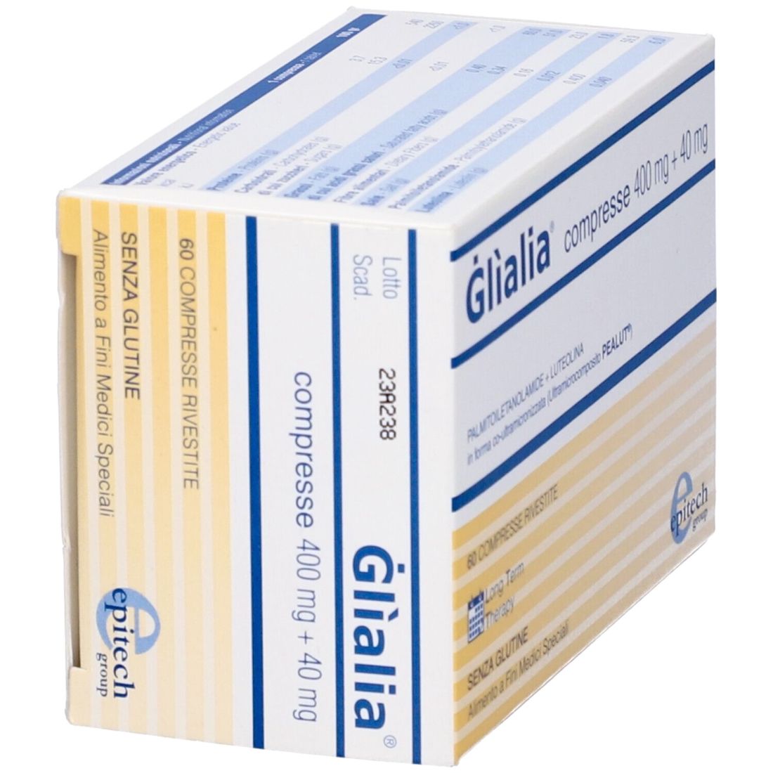 Glialia / Глиалия 400mg+40mg Пальмитоилэтаноламид (ПЭА/PEA) при неврологических расстройствах 60 таблеток