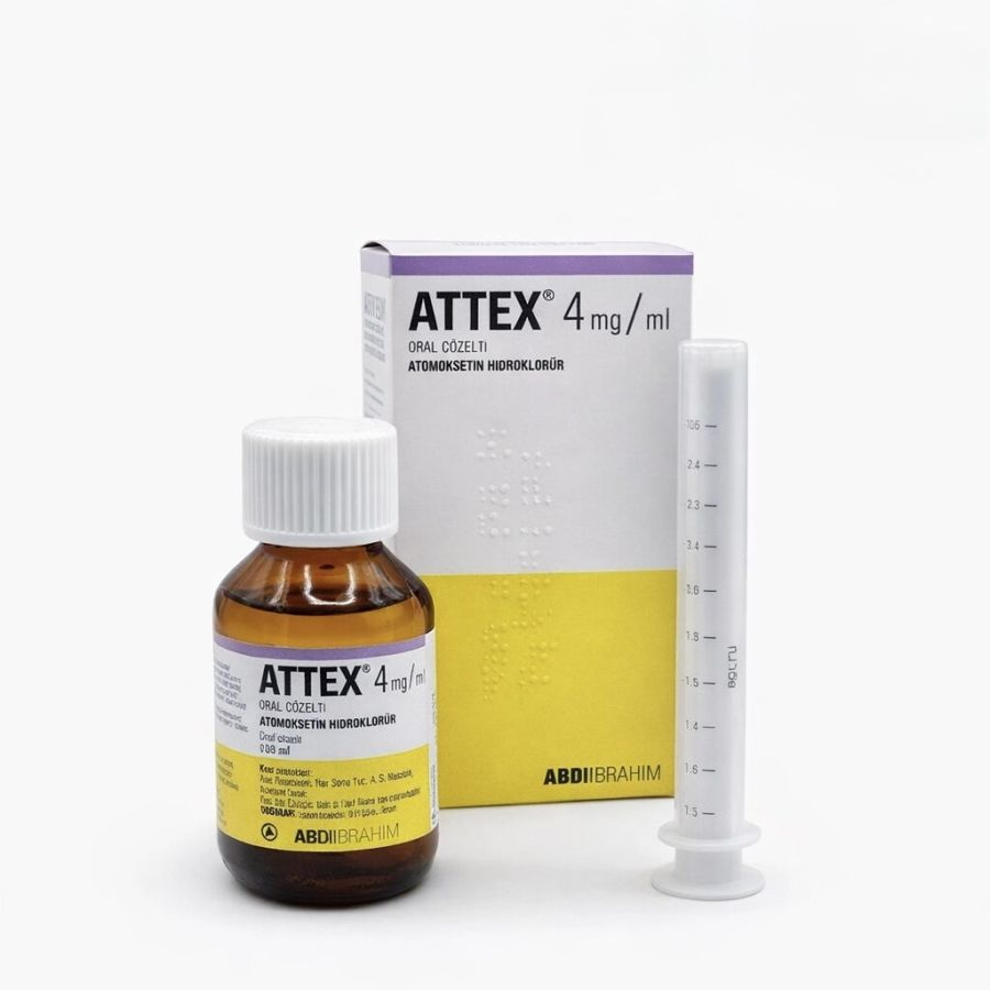 Аттекс - Attex 4 мг Атомоксетин / atomoxetine (повний аналог Strattera)  4 мг/мл, суспензія 100 мл.