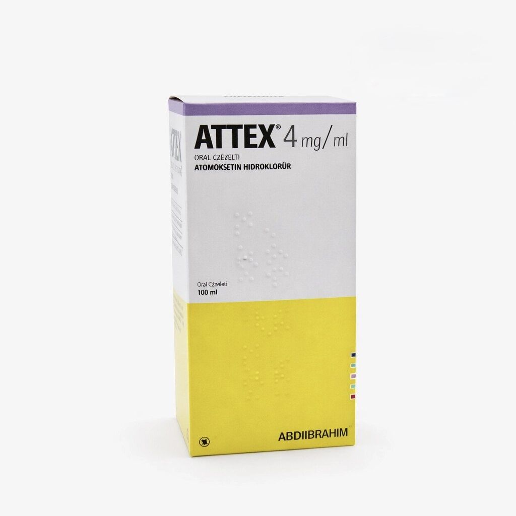 Аттекс - Attex 4 мг Атомоксетин / atomoxetine (повний аналог Strattera)  4 мг/мл, суспензія 100 мл.