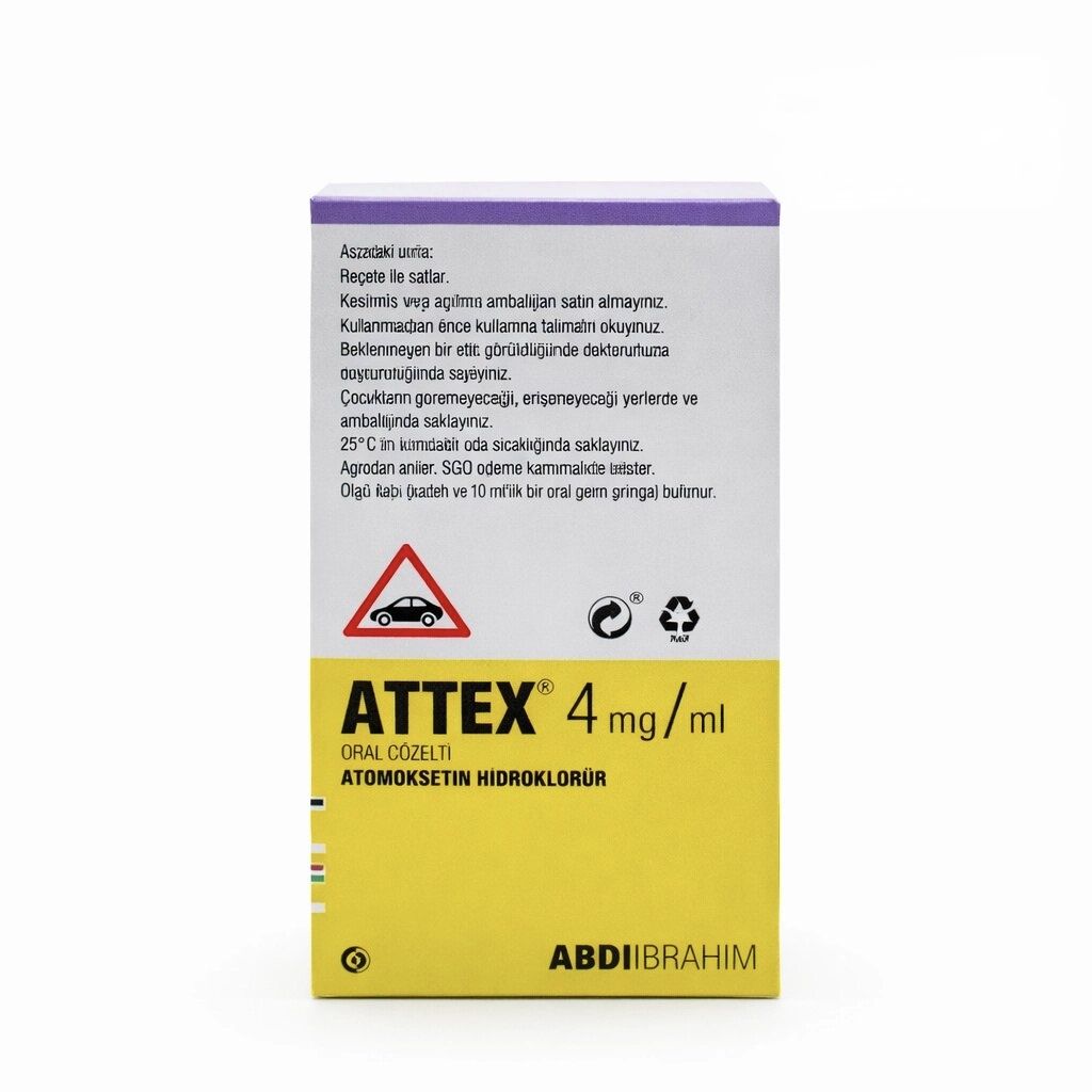 Аттекс - Attex 4 мг Атомоксетин / atomoxetine (повний аналог Strattera)  4 мг/мл, суспензія 100 мл.