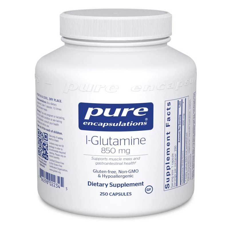 l-Glutamine 850 Mg, 250 Capsules | Л-глютамін 850 мг, 250 капсул