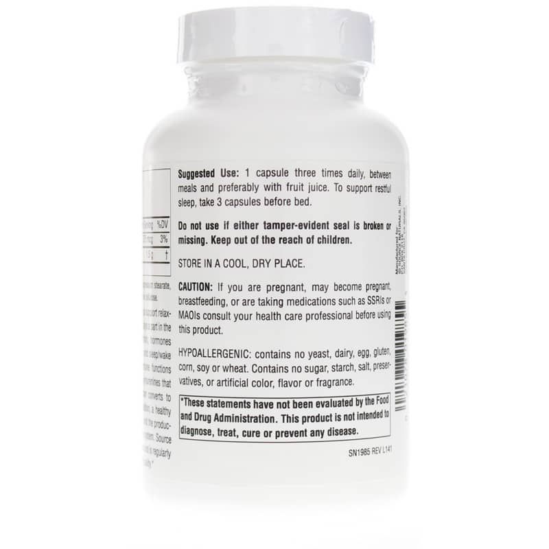 L-Tryptophan 500 Mg Capsules, 120 Capsules | L-триптофан 500 мг капсулы, 120 капсул