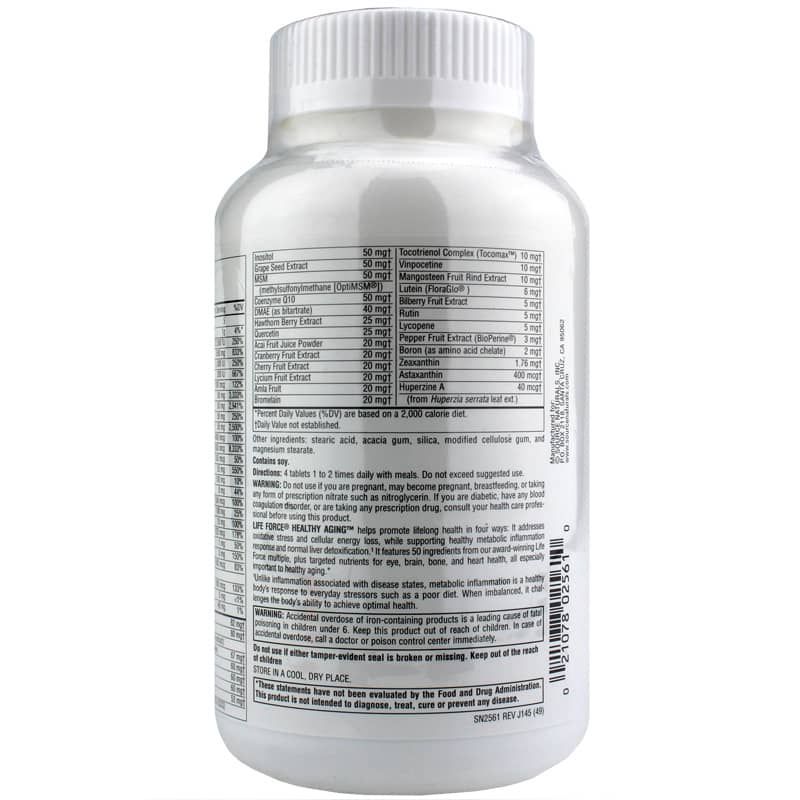 Life Force Healthy Aging Multiple, 120 Tablets | Життєва сила здорове старіння багаторазове старіння багаторазове, 120 таблеток