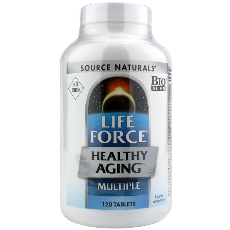 Life Force Healthy Aging Multiple No Iron, 120 Tablets | Жизненная сила здоровое старение многократное отсутствие железа, 120 таблеток