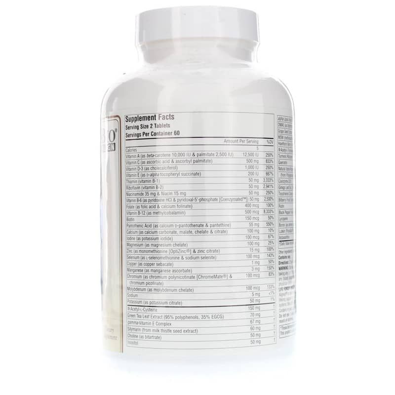 Life Force Multiple No Iron Tablets, 120 Tablets | Життєва сила багаторазові таблетки без заліза, 120 таблеток
