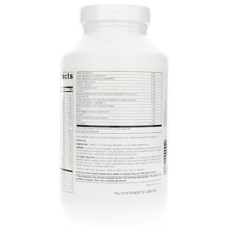 Life Force Multiple No Iron Tablets, 180 Tablets | Жизненная сила многократные таблетки без железа, 180 таблеток