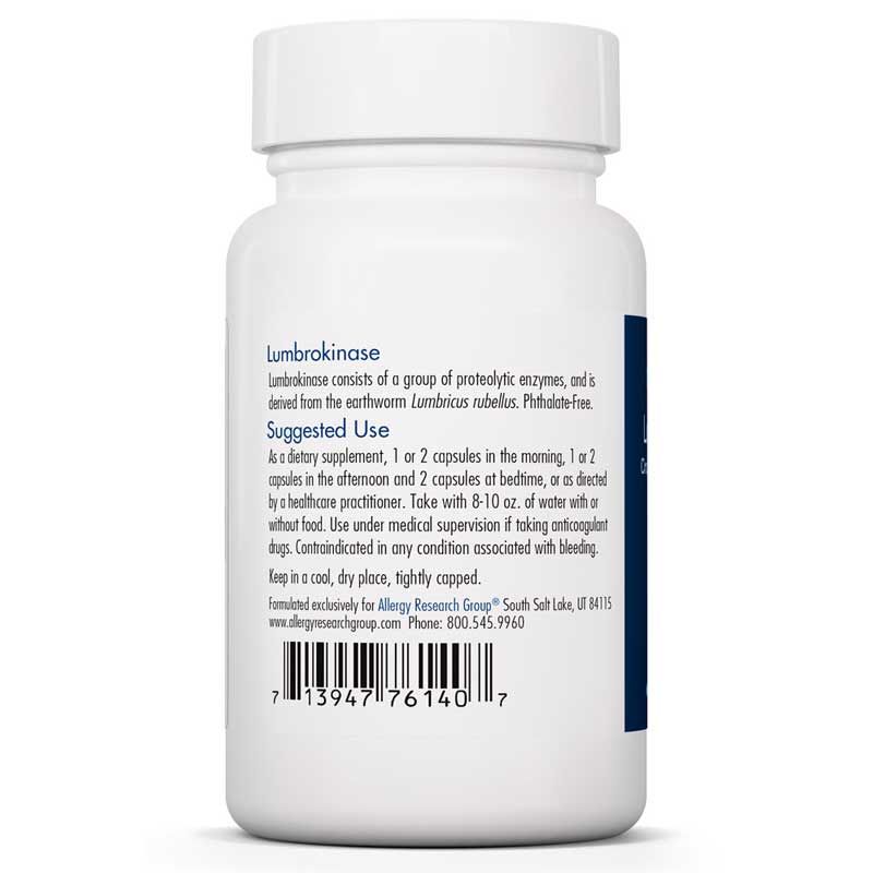 Lumbrokinase 32 Mg, 60 Veg Capsules | Люмброкиназа 32 мг, 60 вегетерианских капсул