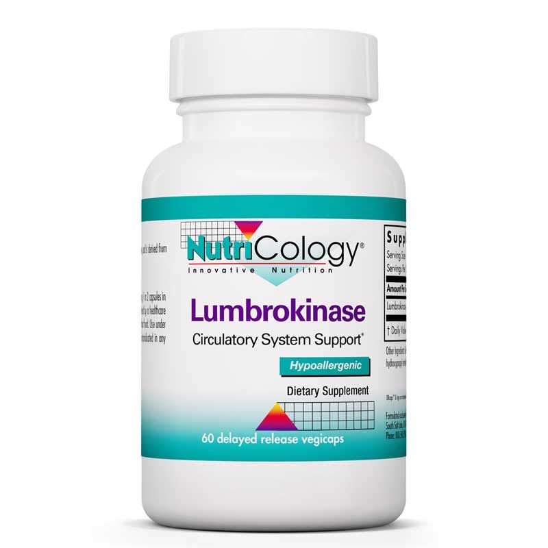 Lumbrokinase, Nutricology, 60 Veg Capsules | Люмброкіназа, нутриціологія, 60 вегетеріанських капсул