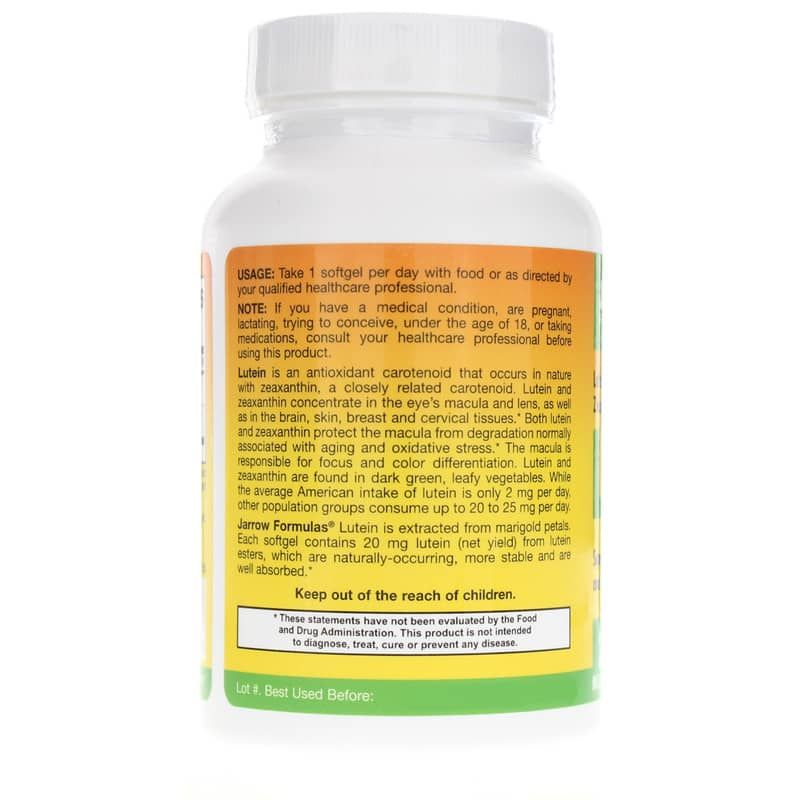 Lutein 20 Mg, 120 Softgels | Лютеин 20 мг, 120 гелевых капсул