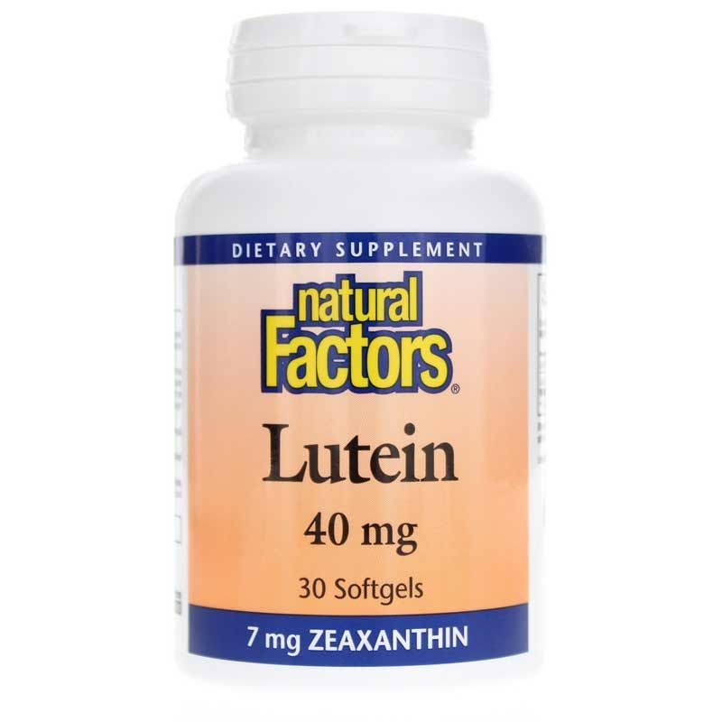Lutein 40 Mg, Natural Factors, 30 Softgels | Лютеїн 40 мг, натуральні фактори, 30 гелевих капсул