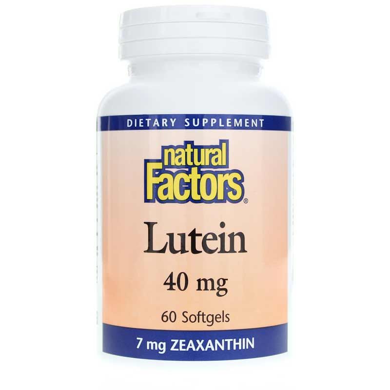 Lutein 40 Mg, Natural Factors, 60 Softgels | Лютеїн 40 мг, натуральні фактори, 60 гелевих капсул