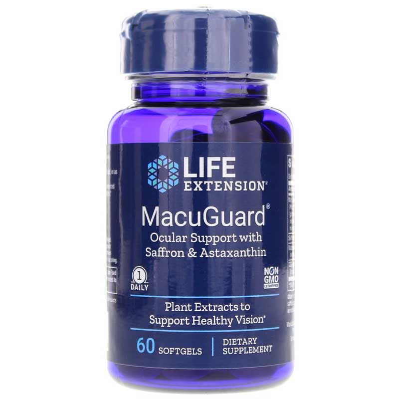 MacuGuard Ocular Support with Saffron &amp; Astaxanthin | Окулярна підтримка MacuGuard із шафраном та астаксантином