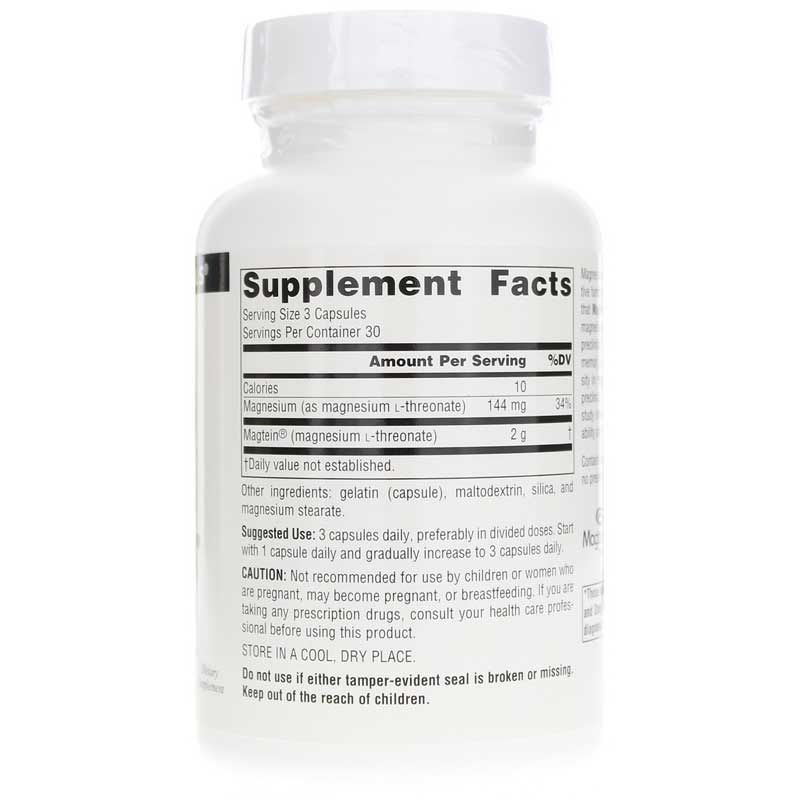 Magtein Magnesium L-Threonate, 90 Capsules | Магтеїн магнію L-треонат, 90 капсул