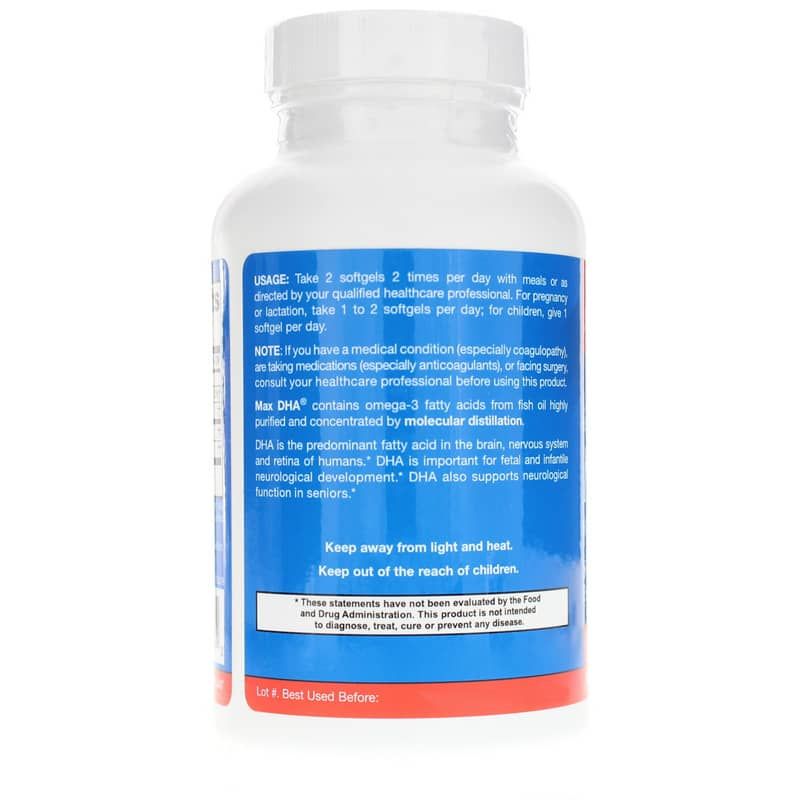 Max DHA, 180 Softgels | Максимальное количество ДГК, 180 гелевых капсул