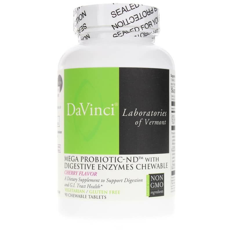 Mega Probiotic-ND with Digestive Enzymes Chewable, Cherry | Мега пробіотик-НД із травними ферментами жувальний, Вишня