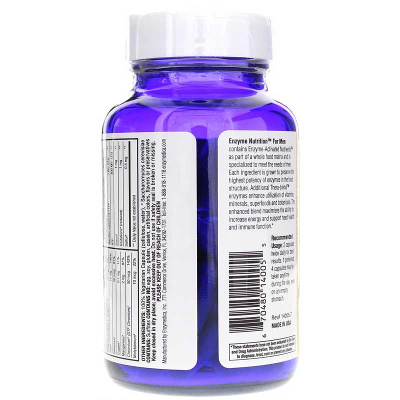 Men's Enzyme Nutrition, 60 Capsules | Ензимне харчування для чоловіків, 60 капсул
